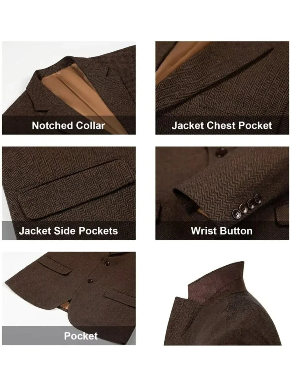 Retro Tweed Men’s Blazer Jacket | Stylish Sport Coat & Tuxedo Separates